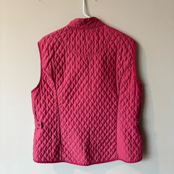 Barbour Fulbourn Lightweight Short Gilet Quilted Vest Fuscia Hot Pink Mauve 14 - Picture 5 of 7